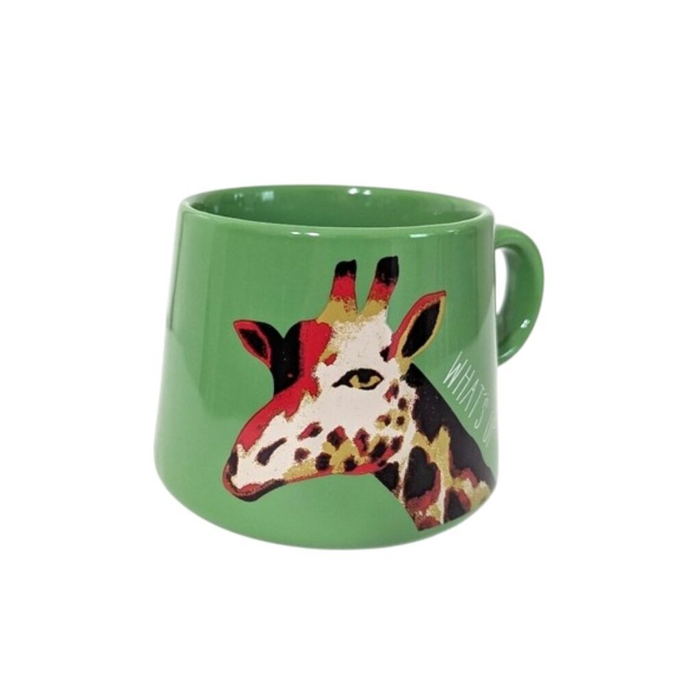 OpalHouse  "WHAT'S UP?" Giraffe Green Porcelain Mug16oz